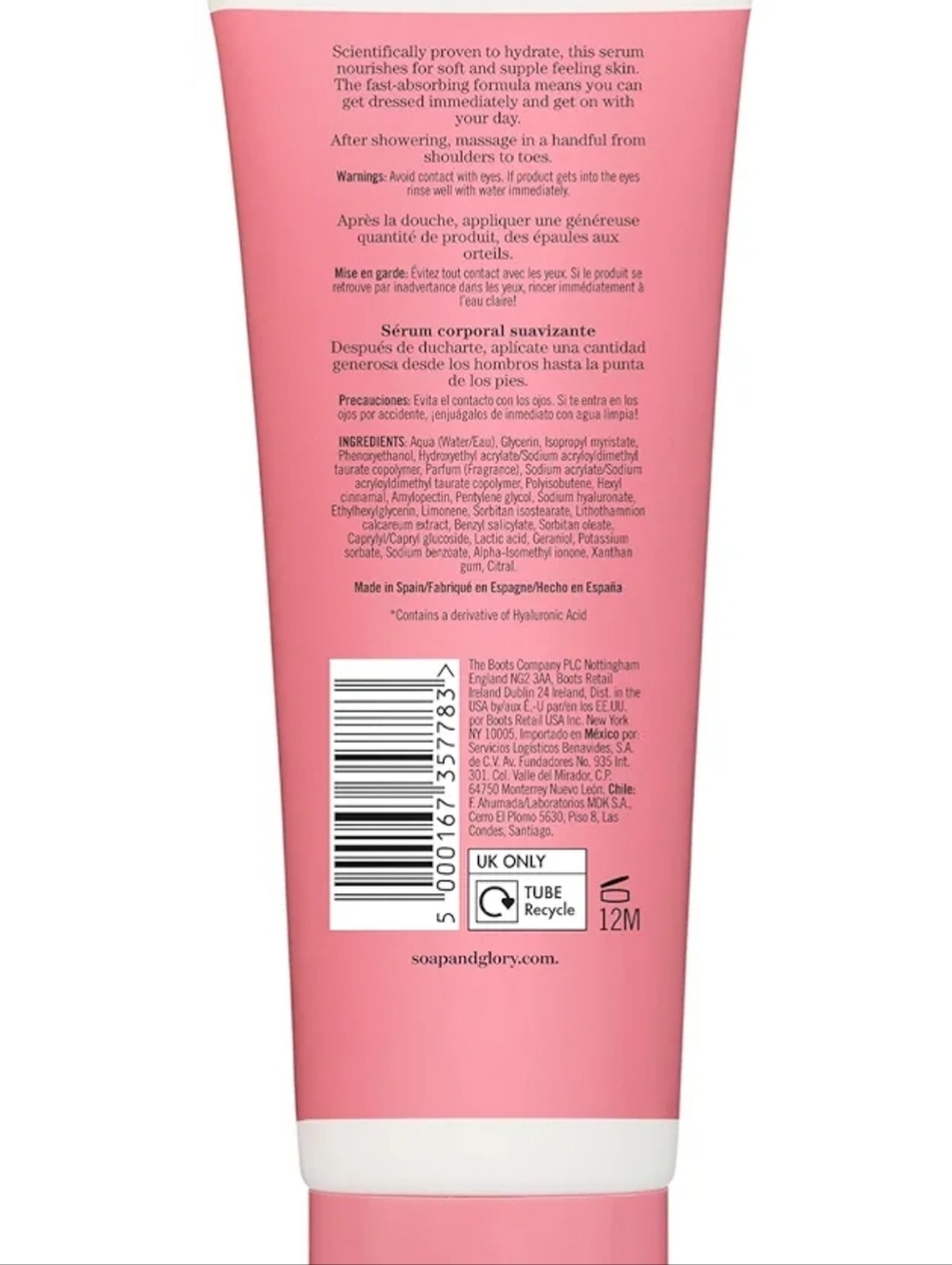 $8 When Bundled - Soap & Glory Hydrate Expectations Body Serum NEW - Picture 3 of 4
